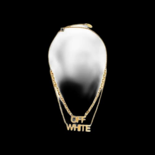 OFF-WHITE Logo Pendant Necklace Gold