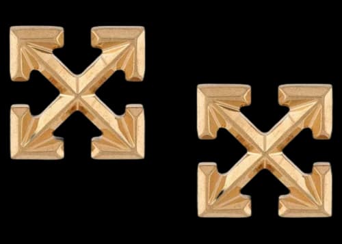 OFF-WHITE Mini Arrow Earrings Gold