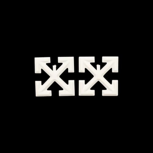 Off-White Jumbo Arrow Earrings 'Grey'