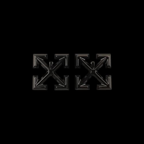 Off-White Jumbo Arrow Logo Earrings 'Black'