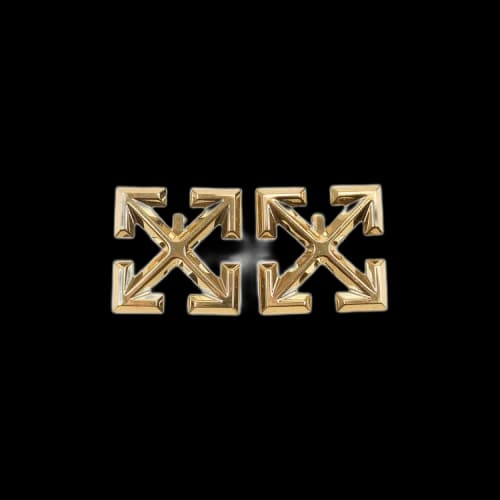 Off-White Big Arrow Earrings 'Gold Metal'