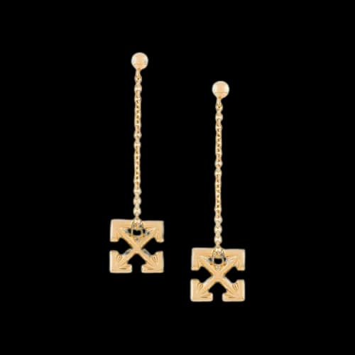 Off-White Pendant Earrings Arrow 'Gold'