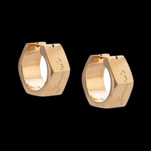 Off-White Hexnut Earrings 'Gold'
