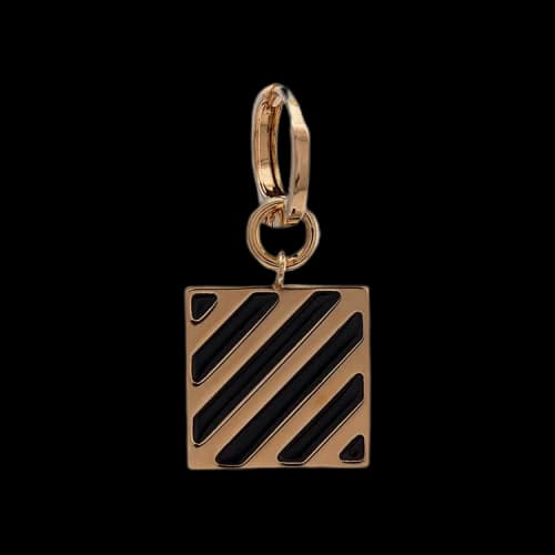 Off-White Diag Tab Earring 'Gold / Black'