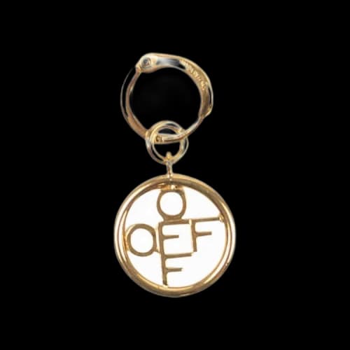 Off-White Cross Circle Logo Earring 'Gold'