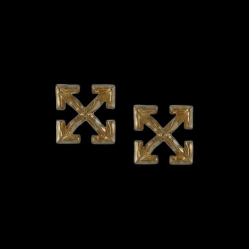 Off-White Melted Mini Arrow Earrings 'Gold'