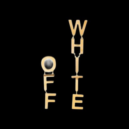 Off-White Logo Lettering Earrings 'Gold'