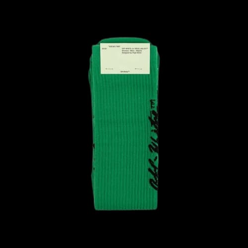 Off-White Logo Long Socks 'Green'