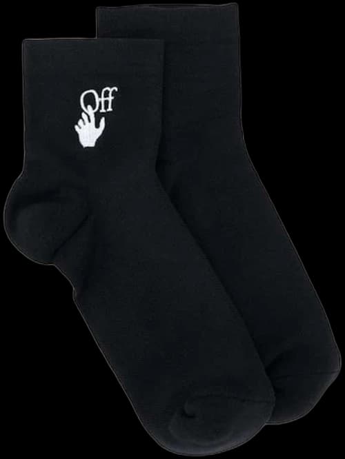 OFF-WHITE Off Hand Short Socks Black/White