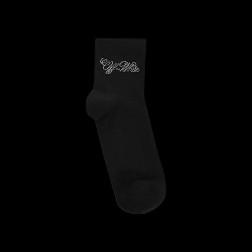 Off-White Embroidered Script Logo Socks 'Black/White'