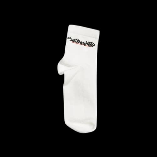 Off-White New Script Short Socks 'White/Black'