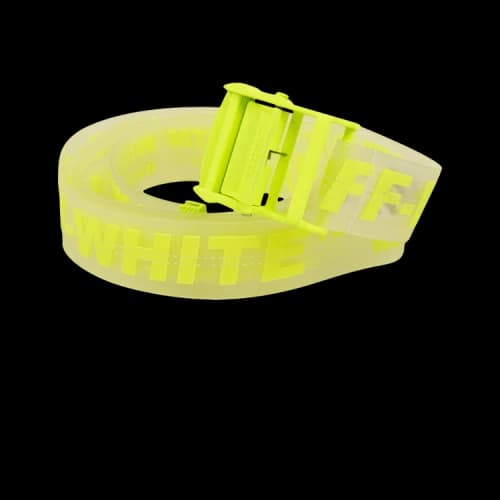 Off-White Rubber Logo Industrial Belt 'Yellow'