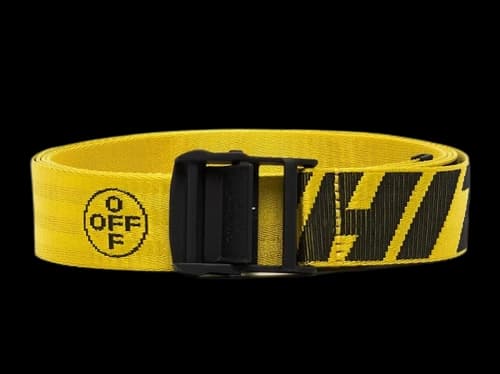 OFF-WHITE Womens 2.0 Industrial Logo Belt Yellow/Black