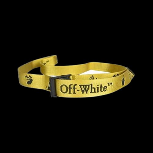 OFF-WHITE New Logo Industrial Belt Belt Yellow Black