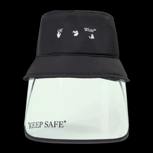 OFF-WHITE Keep Safe Visor Bucket Hat Black