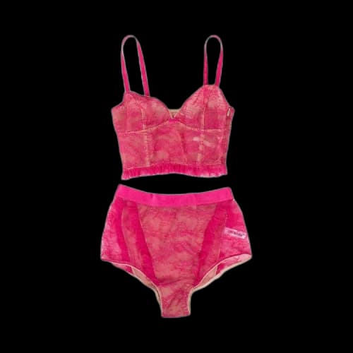 Off-White Logo Lingerie Set 'Fuchsia'