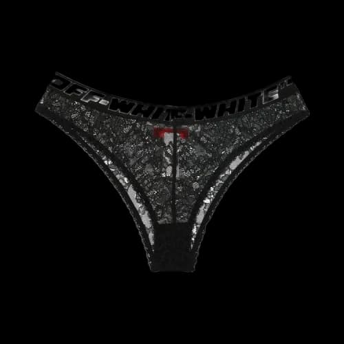Off-White Logo Lace Slip 'Black'