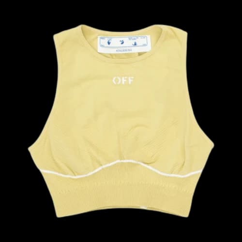 Off-White Athl Off Stamp Seamless Bra 'Light Green/White'