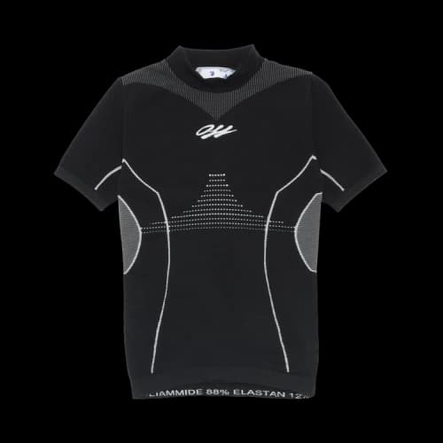 Off-White Athleisure Seamless Short-Sleeve Tee 'Black/White'