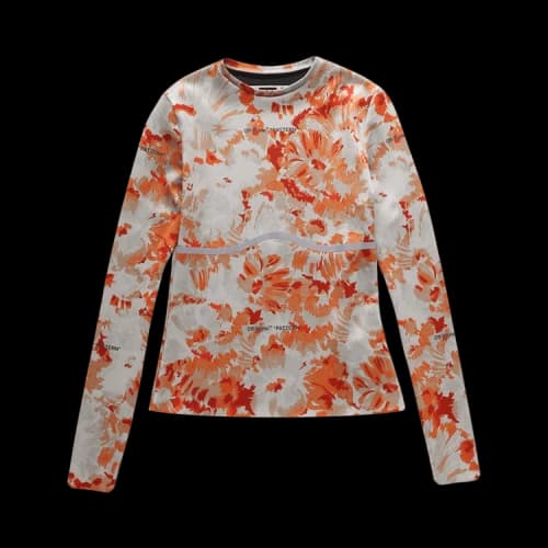 Off-White Floral Long-Sleeve Tee 'Grey/Orange'