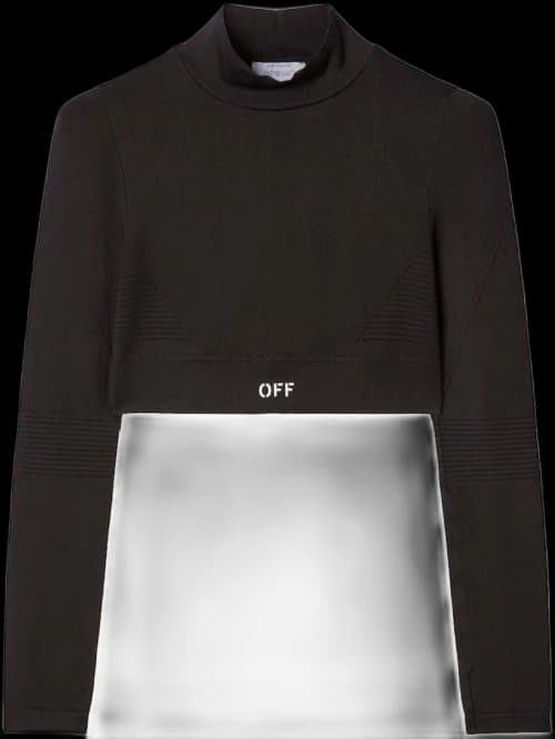OFF-WHITE Off Stamp Long-Sleeve Top Black