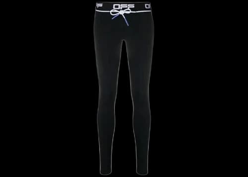 OFF-WHITE Logo-Waistband Active Leggings Black