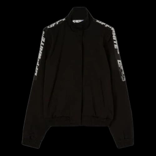 Off-White Logo-Tape Track Jacket 'Black' (Women's)