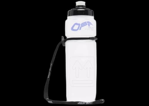OFF-WHITE Logo Print Water Bottle Clear/Purple