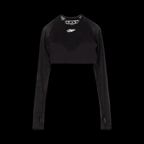 Off-White Athleisure Cropped Top 'Black/White'
