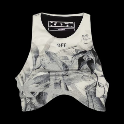 Off-White Athletic Botanical Bra 'White/Black'
