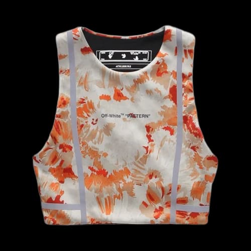 Off-White Floral Jersey Bra 'Grey/Orange'