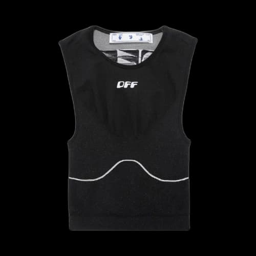 Off-White Athl Logo Seamless Bra 'Black/White'