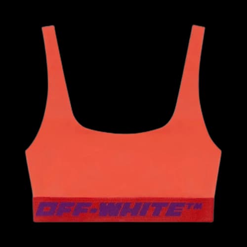 Off-White Athl Logo Band Bra 'Coral Red'