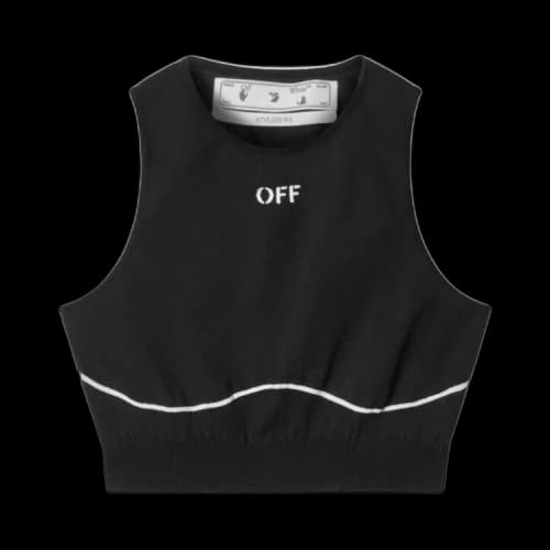 Off-White Athletic Off Stamp Seamless Bra 'Black/White'