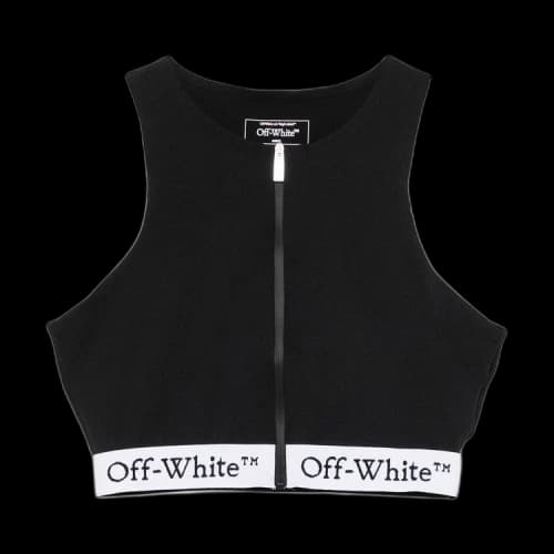 Off-White Logoband Zipped Rowing Top 'Black/Black'