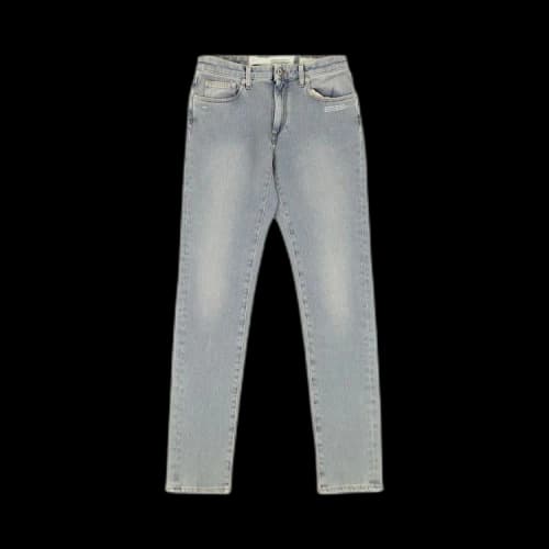 Off-White Embroidered Skinny Jeans 'Blue'
