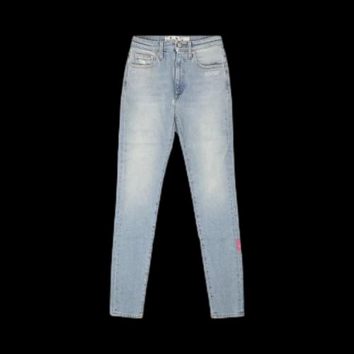 Off-White Washed Skinny Jeans 'Light Blue'