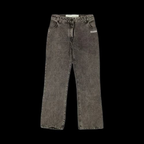 Off-White Wash Cropped Leg Jeans 'Dark Grey'