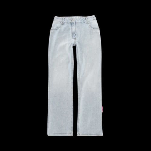 Off-White Cropped Flare Denim 'Light Blue'
