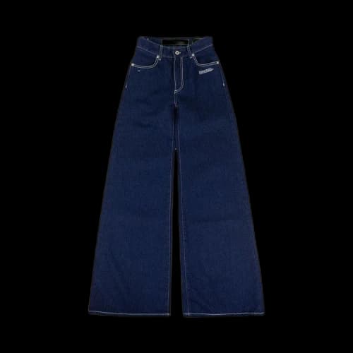 Off-White Cotton Wide Leg Denim Pants 'Blue'