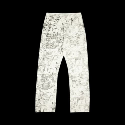 Off-White Graphite Baggy Jeans 'White'