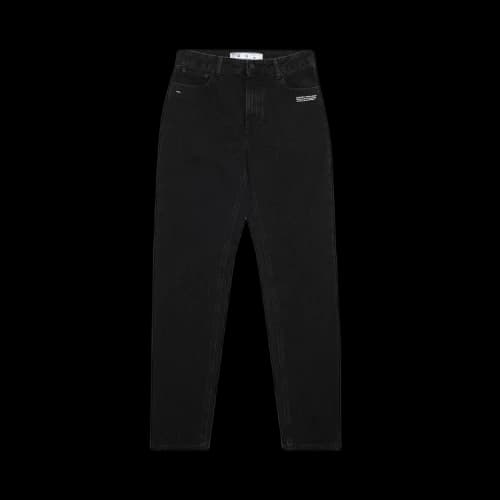 Off-White Logo Print Straight Leg Denim 'Black'