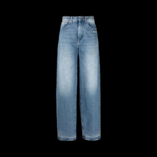 Off-White High Rise Wide Leg Jeans 'Blue/White'