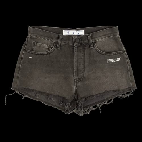 Off-White Cotton Denim Jean Shorts 'Grey'
