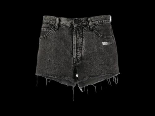 OFF-WHITE Denim Shorts Dark Grey