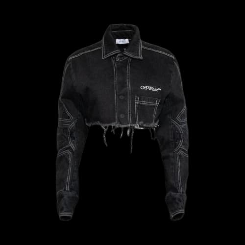 Off-White Motorcycle Crop Shirt 'Black'