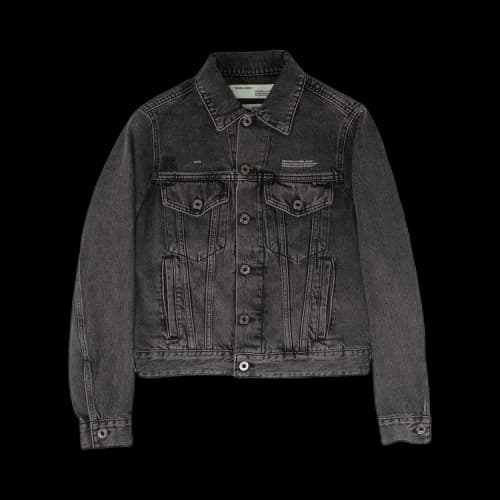 Off-White Bleached Denim Jacket 'Gray'