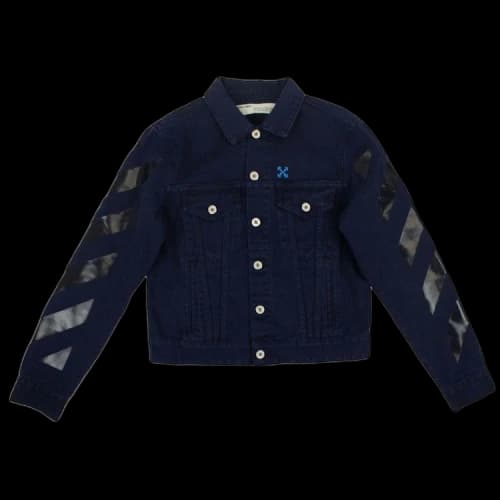 Off-White Diag Long Denim Jacket 'Blue'
