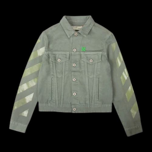 Off-White Denim Jacket 'Green'