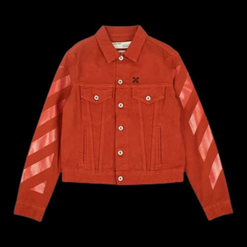 Off-White Burnt Denim Jacket 'Orange'